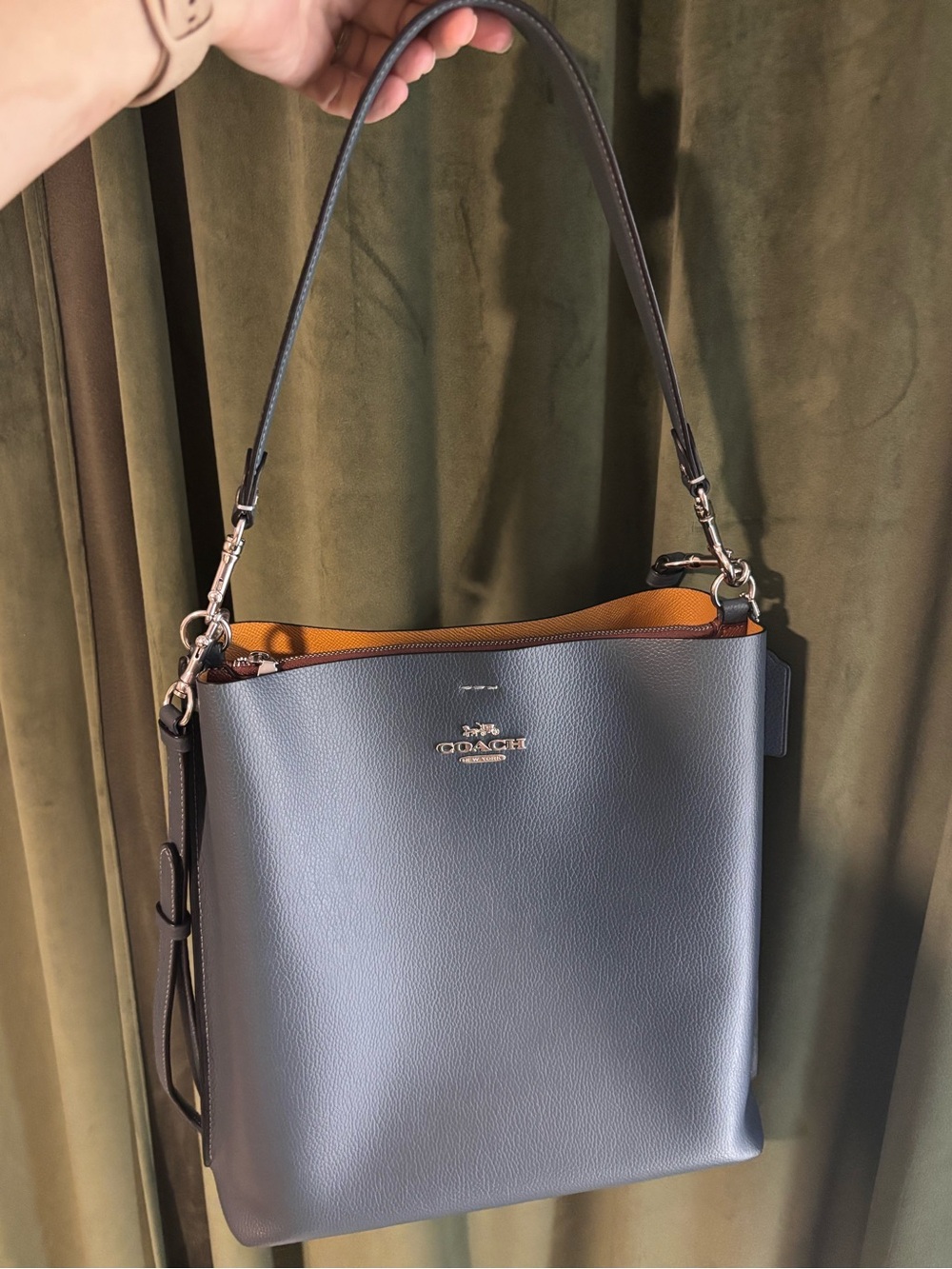 Coach Large Mollie Bucket Bag in A Dusty Blue